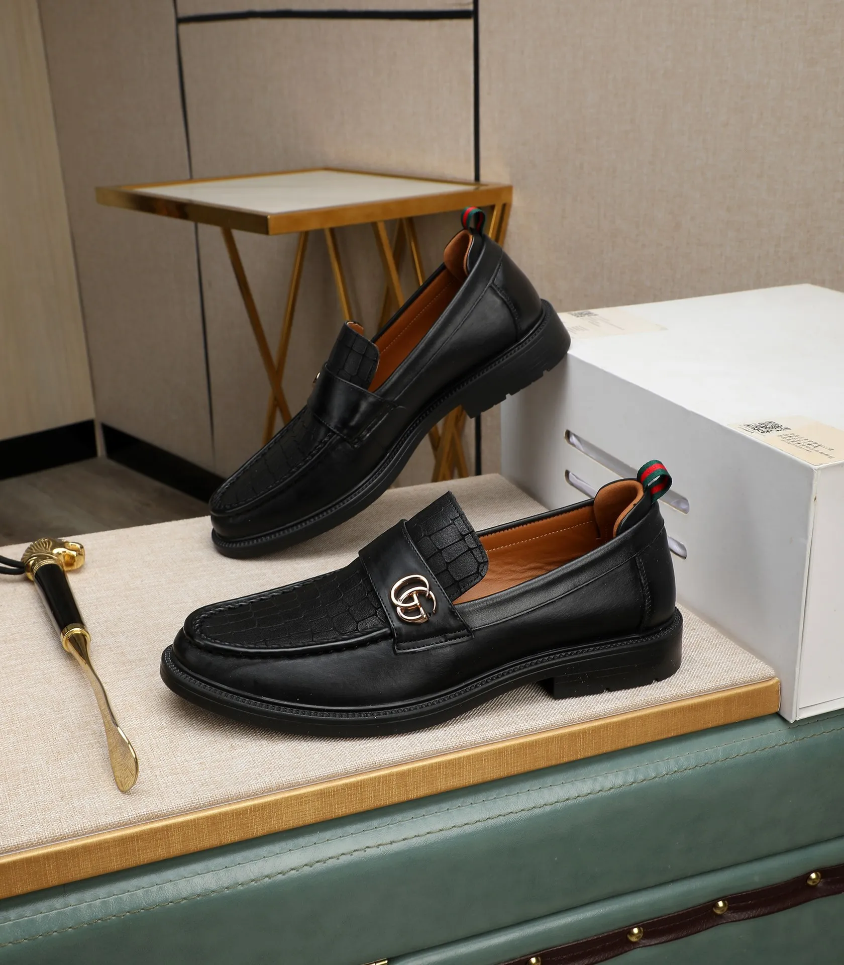 Men's men's shoes💰500📛📛Original (water-dyed cow lining) Gucci GUCCI official website formal shoes🌀 Italian🇮🇹imported cowhide➕top imported water-dyed cowhide lining💋Finely handmade original bottom, the real thing looks better when photographed in person Standard size 38-44